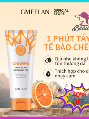 Gel Ta??y Te?? Ba?o Che??t GMEELAN Orange Exfoliating Whitening Gel S?ch Sau L? Chan Da Se Khít Làm Tr?ng Da Gi?m M?n ??u ?en 50g