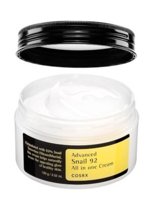 COSRX Snail Mucin 92% Repair Cream, Daily Face Gel Moisturizer for Dry Skin, Acne-prone, Sensitive Skin, Not Tested on Animals, No Parabens, Korean Skincare (3.52 Fl Oz (Pack of 1))